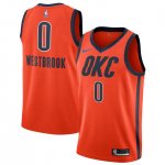 NBA 0 Westbrook OKC Thunder Maillot orange